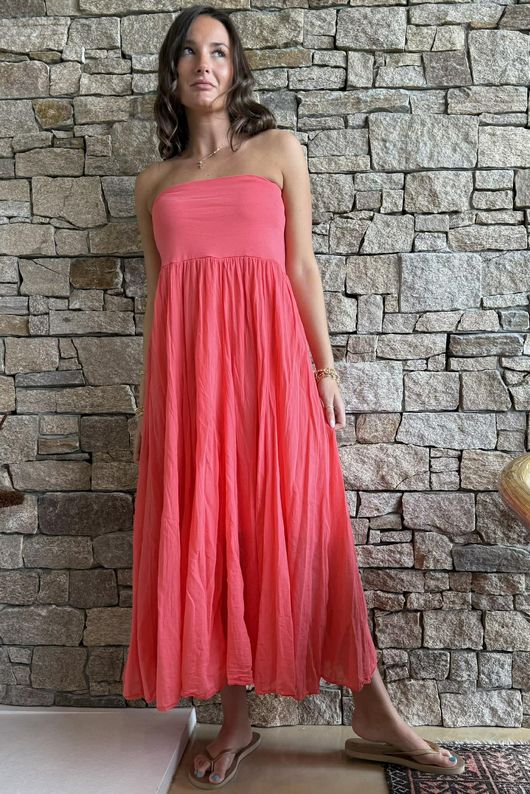  Songbird Bandeau Skirt Dress Watermelon 